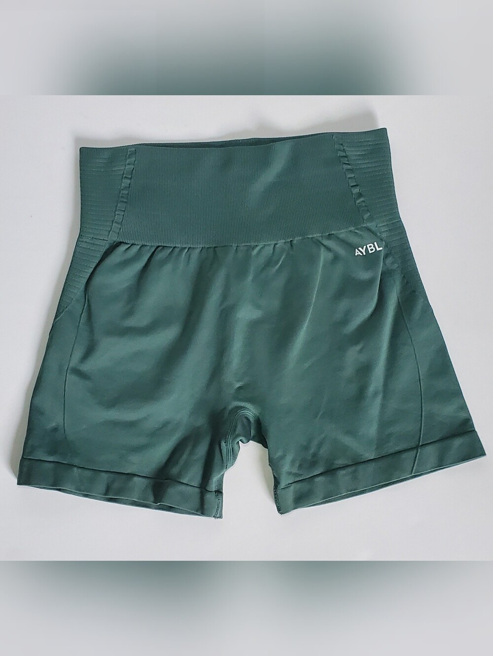 AYBL High-Waist Bike Shorts in Forest Green